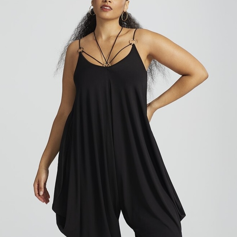 NY&Co Akikah Strappy-Neck Jumpsuit Gabrielle Union Coll